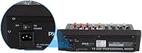 Vista 5 de Pyle - Mezclador de audio de estudio Bluetooth de 4 canales - Interfaz controladora de sonido DJ con unidad USB para entrada de grabación de PC