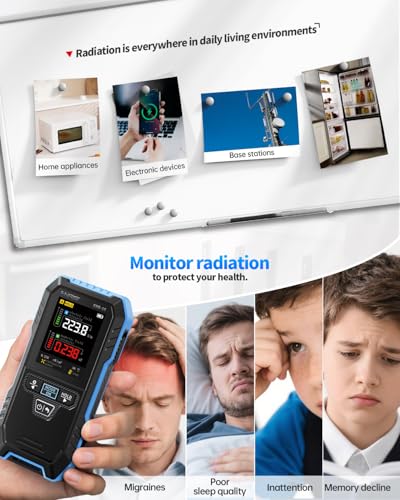 Image of FNIRSI ERD-10 4 in 1 EMF Meter，Electromagnetic Field Radiation Detector for EF, RF, MF, Temperature