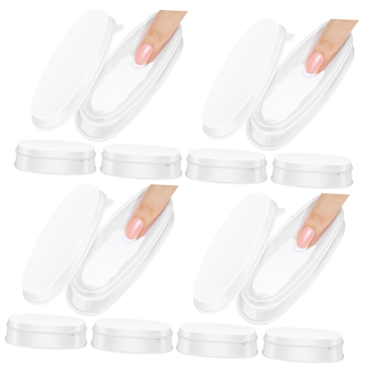 DRESSOOS 6piezas Caja De Almacenamiento De Para Uñas Contenedor De Dipping Powder Para Manicura Francesa Accesorios De De Uñas Diseño Práctico y