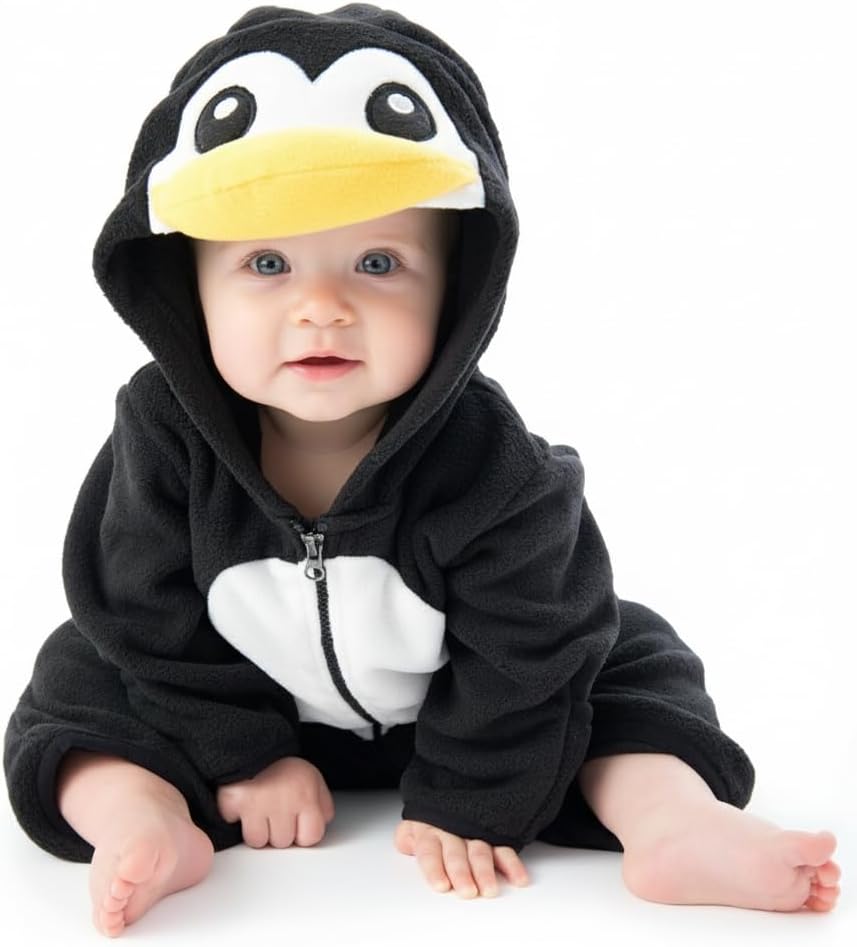 Cuddle Club Fleece Baby Bunting Bodysuit with Hood, Convertible Mittens & Booties, Car Seat Friendly, Soft & Warm, Easy Zip