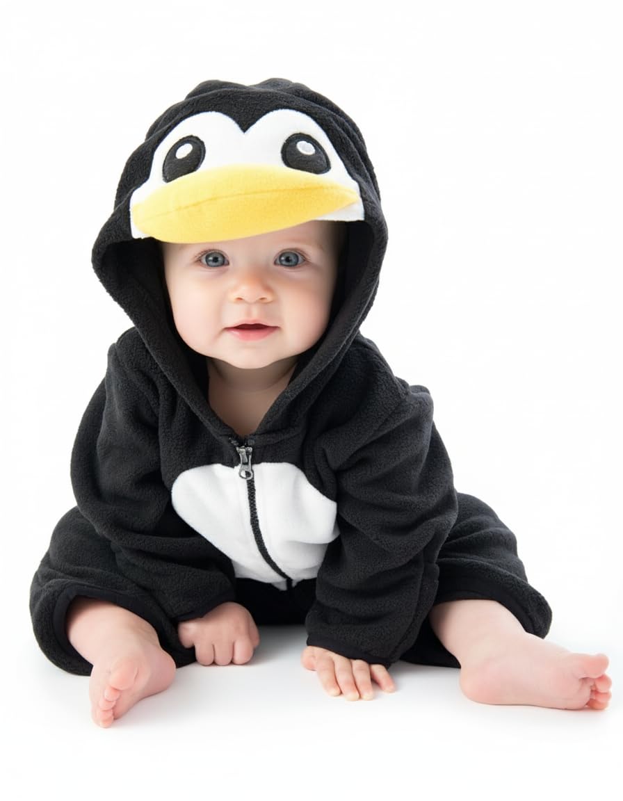 Cuddle Club Fleece Baby Bunting Bodysuit with Hood, Convertible Mittens & Booties, Car Seat Friendly, Soft & Warm, Easy Zip