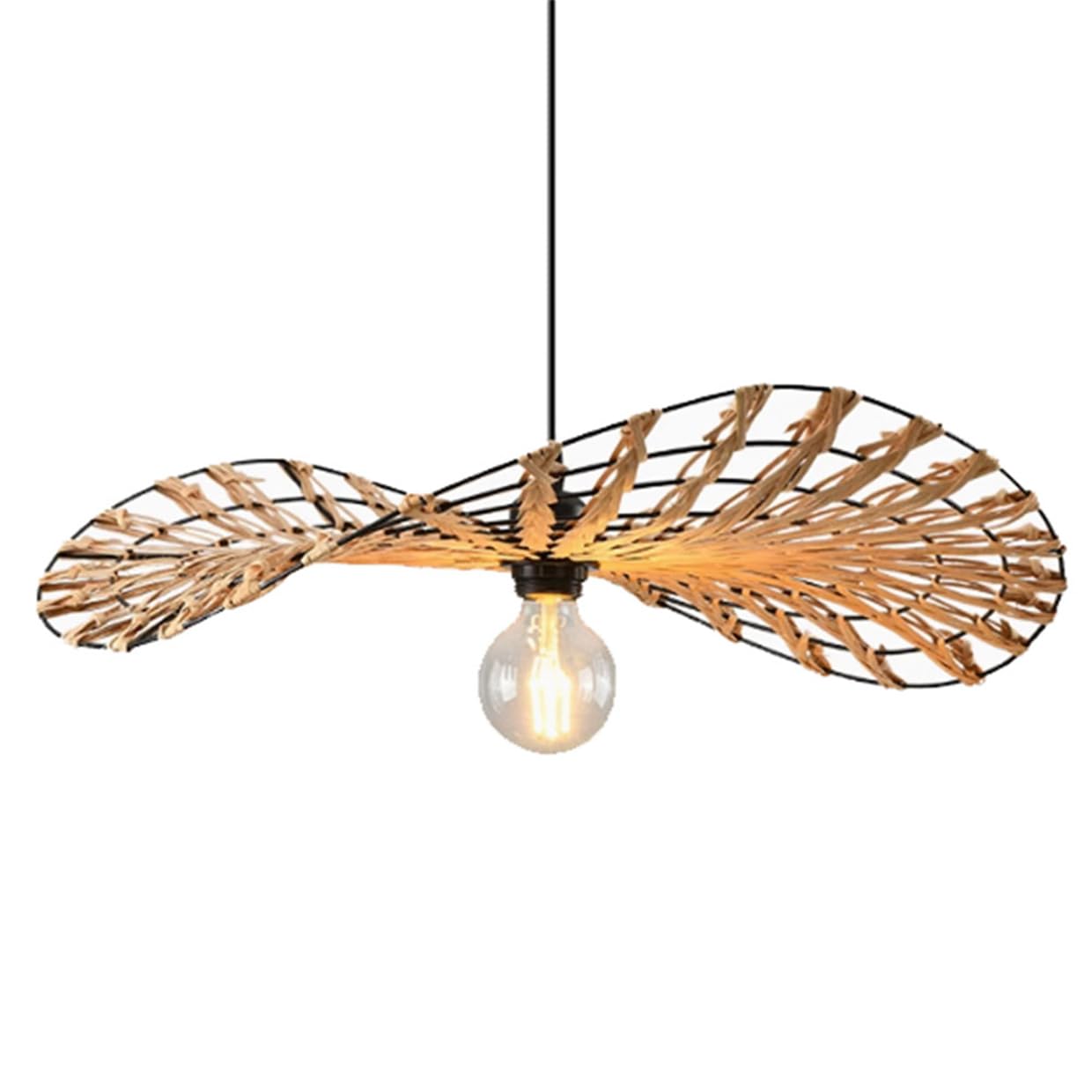 Luminaire bambou tressé pour en finir avec la lumière agressive