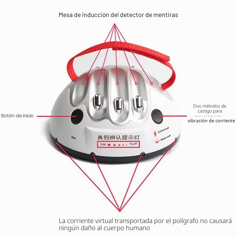 OUKEYI Micro Detector de Mentira de Choque eléctrico, de Fiesta Interesante Verdadero o Atrevido Juego Mentira Detector Broma Juguetes polígrafo Entretenimiento Juego de Choque