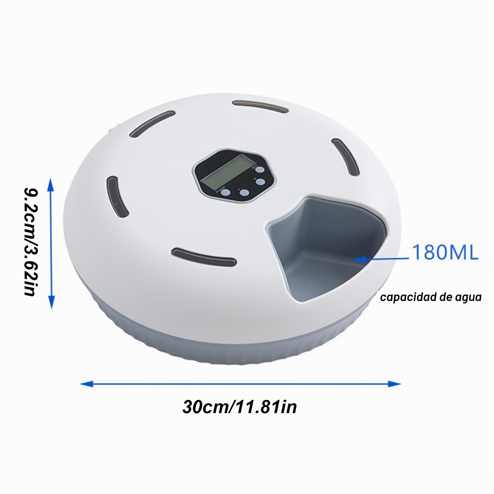 Comedero Automático para Gatos y Perros,Dos Paquetes de Hielo para Mantener Comida Fresca, 6 Comidas Frescas, Comedero Automatico Gato, para Comida Seca y Húmeda