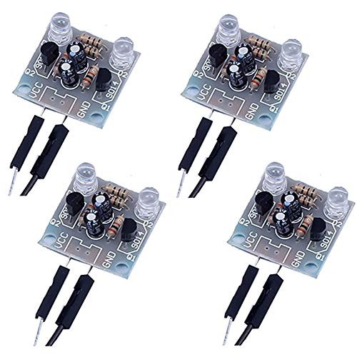 Iyalezirk Juego de 4 piezas Kit de bricolaje Flash LED 5 mm Kit de arranque electrónico Kit de formación de aprendizaje de habilidades de soldadura de circuito PCB