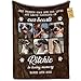 Mallijik Personalized Pet Memorial Blanket Dog Paw Pet Photo Blanket Cozy for Loss of Dogs and Cats Pet Remembrance Gifts Custom Blanket Grief Funeral In Loving Memory Animal Sympathy Gift Loss Of Dog
