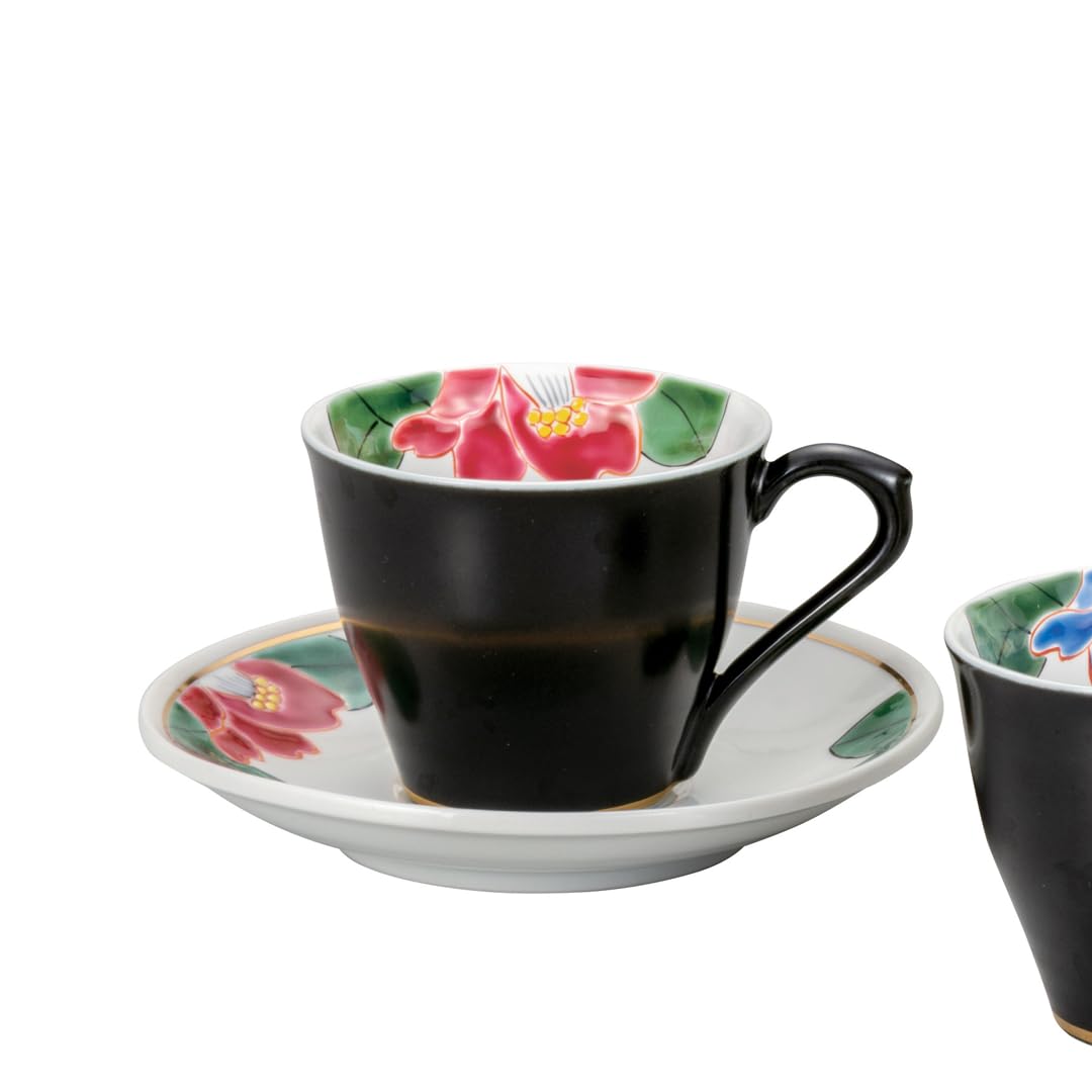 綿屋　わたや　椿 Amazon｜九谷焼いわたや『九谷焼』ペアカップ＆ソーサー 色椿 K8