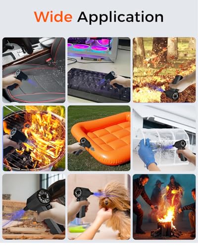 Image of Compressed Air Duster, 180000RPM Electric Air Duster, Rechargeable Cordless Air Blower with 3-Gear Turbo Fan, Canned Air Alternative for Keyboard, PC, Computer, Car, Home & Outdoor Use (Pure Black)