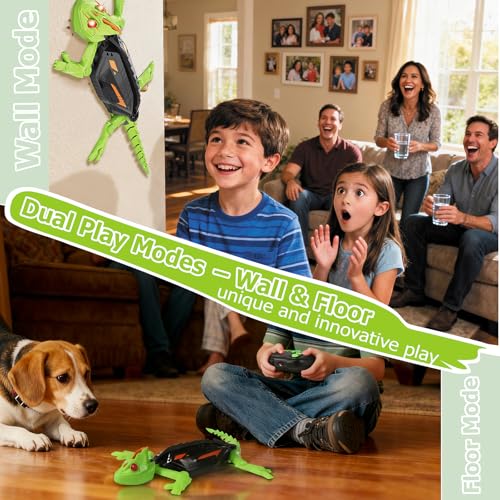 Logth Wall Climbing Gecko RC Car Toy – Remote Control Robot Lizard for Kids, Anti-Gravity Wallcrawler with LED Eyes, Rechargeable Gecko Bot, Cool Birthday for Boys Girls Ages 3-8 - Image 3