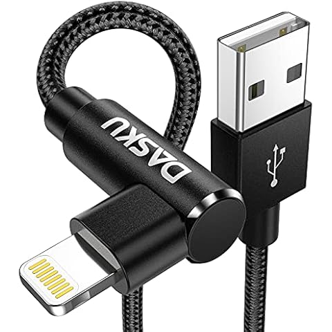 90 Degree iPhone Charging Cable 2Pack 10ft Right Angle Nylon Braided Lightning Charger Cord Compatible with iPhone 14 13 12 11 Pro Max XS XR X 8 7 6 5 Plus iPad（Black） Cover