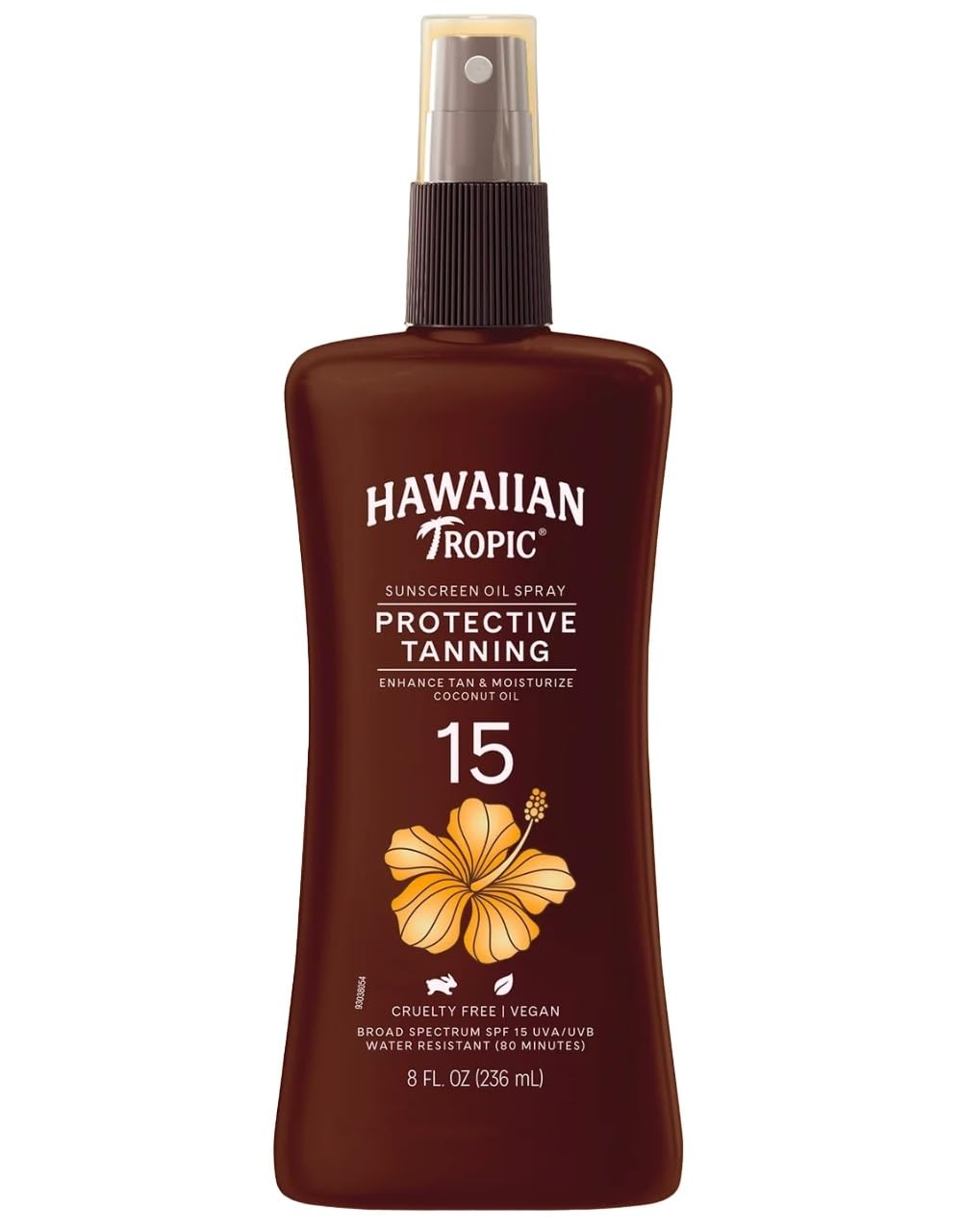 Hawaiian Tropic 8 oz Protective Dry Oil Sunscreen Pump Spray SPF 15