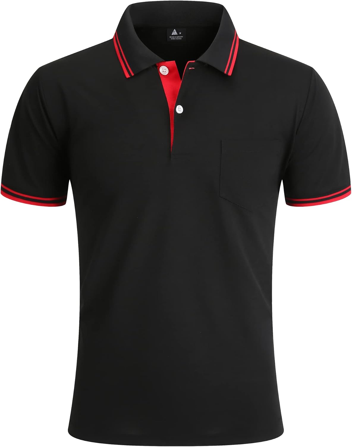 SECOOD Polo Shirts for Men Short Sleeve Golf Polo with Pockets Moisture Wicking Tennis Shirt Summer Polo T-Shirts