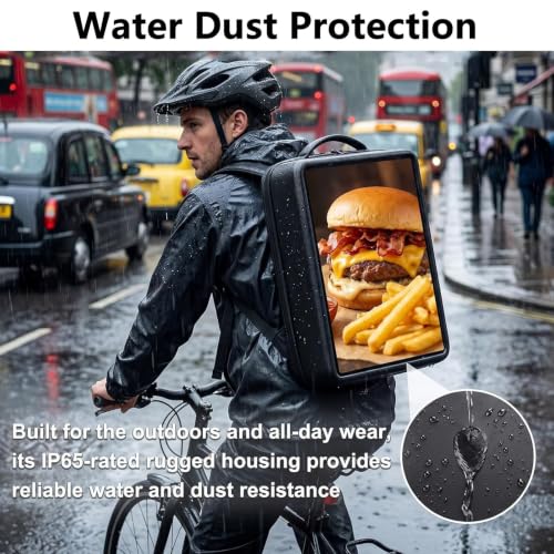 Image of Digital Backpack Display,1920 * 1080 Resolution Ratio 1000 Nits Brightness,IPS Panel,178 Wide Viewing Angle,Remote Control,Android Os11.0,Wifi /USB /Rj45 /HDMI Input,for Marketing 27in