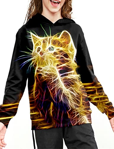 Linnhoy 3D Digital Printed Kids Hoodies for Boys and Girls Sweatshirts 6-15 Years4