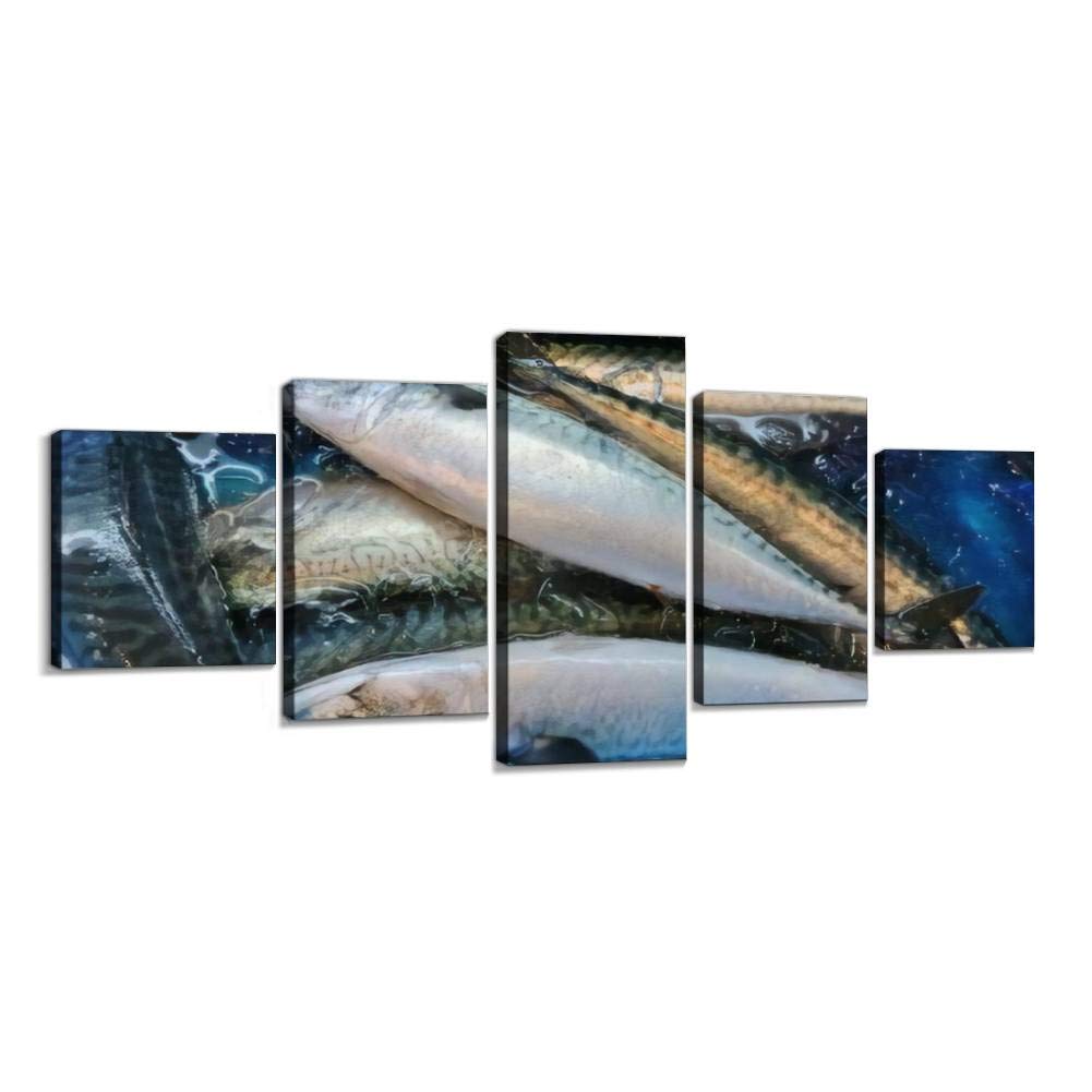 Amazon Co Jp 鯖 さば 生さば 魚屋 食材 栄養 生鯖 鯖魚 魚介類 青魚 鮮魚 生魚 魚貝類 生鮮食品 魚介料理 秋の食材 キャンバスアート アートボード 壁掛け装飾 おしゃれ 部屋飾り インテリアパネル 絵画 ポスター 木枠付きの完成品 ホーム キッチン
