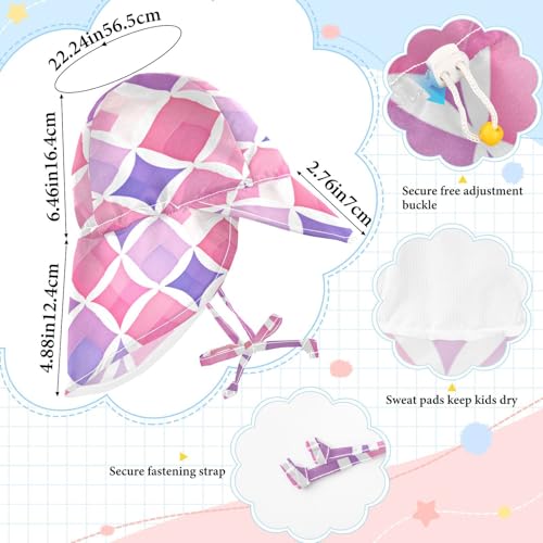 Baby Beach Hat Toddler Boy Beach Caps Girls UPF 50+ Protection Adjustable Traveling Swim Hat4