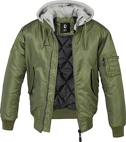 Men's MA1 Sweat Hooded Jacket Olive/Gray