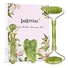 【3 Stück】 Jade Roller & Gua Sha-Massage-Kits, LauCentral natürliche Anti-Aging-Gesichtsrolle für Eye Puffess-Behandlung, Hautstraffung, verjüngtes Gesicht und Hals, natürliches Massager