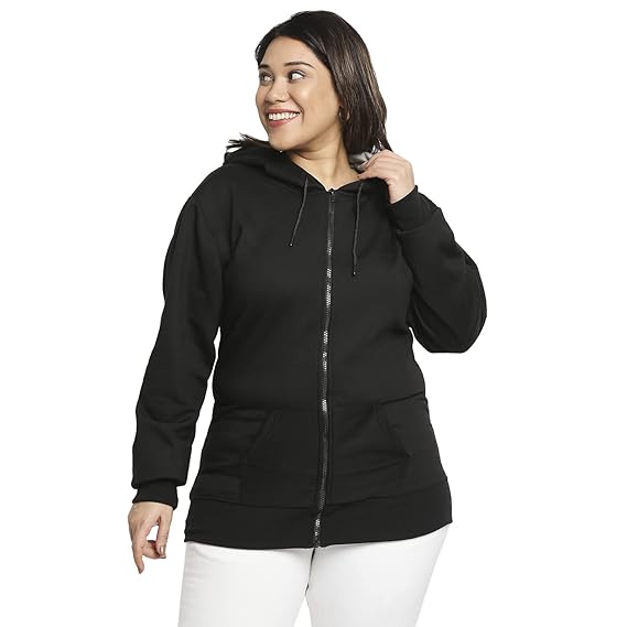 fleece hoodie women's plus size