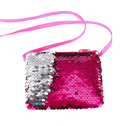 Preisvergleich Produktbild RQWY Bling Pailletten Geldbörse Geldbeutel Kleine Kinder Brieftasche Ändern Tasche Kopfhörer Kabel Speicherorganisator Kleine Kartenhalter Schlüssel Tasche pink