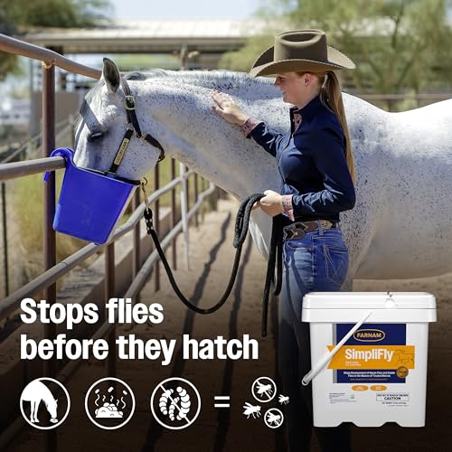 Farnam SimpliFly Feed-Thur Fly Control for Horses, 10 lb, 160 Day Supply | Daily Supplement,EPA Approved Palatable Pellets, Prevents Stable Flies in Manure and Break and Prevents the Fly Life Cycle - Image 7