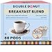 Double Donut Breakfast Blend Coffee, in Recyclable Single Serve Cups for Keurig K-Cup Brewers, 80 Count