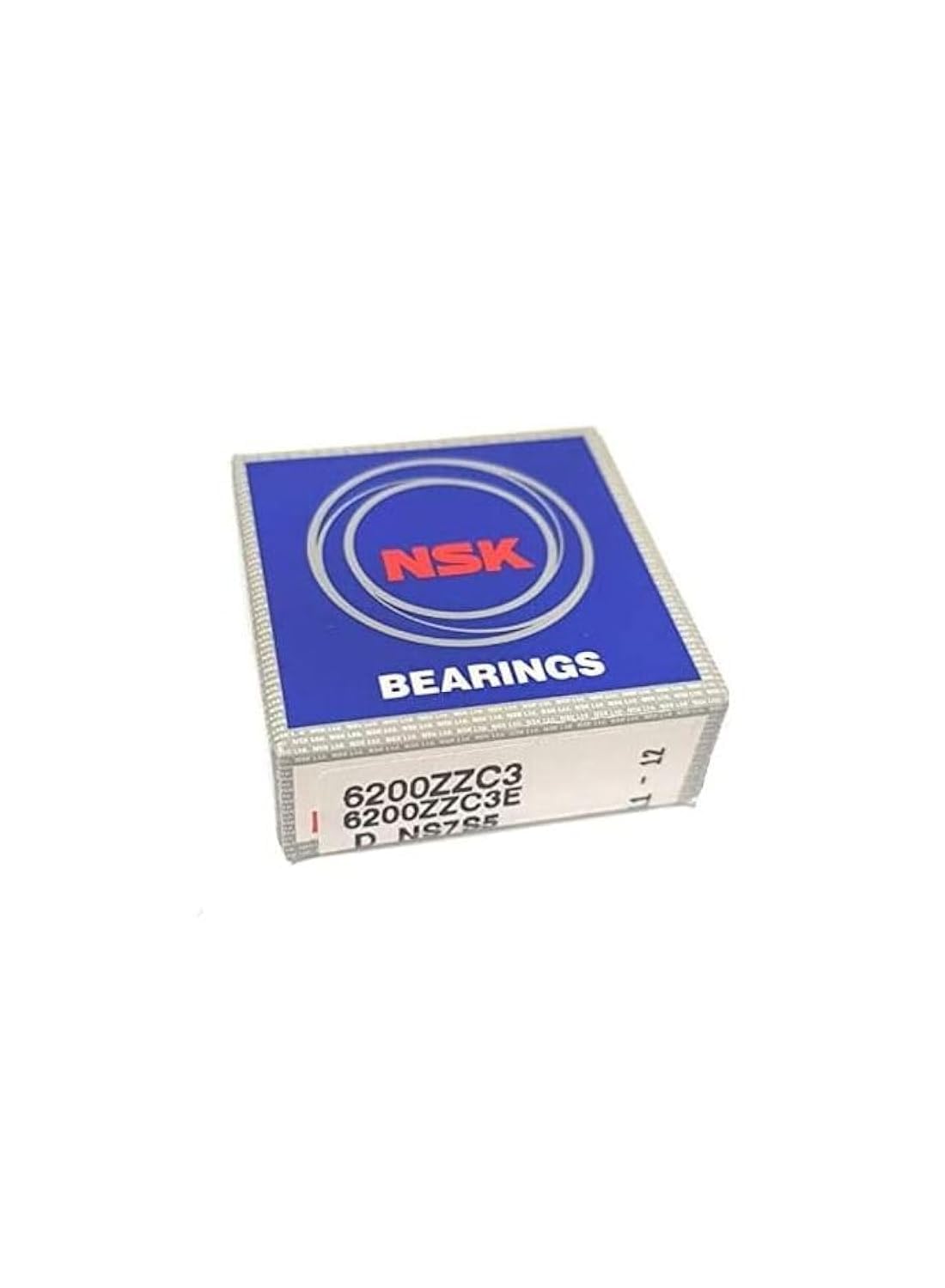 Nsk Deep-Groove Ball Bearings, Pre-Lubricated Standard Steel Shielded Bearing - Made In Poland/Japan 6200Zzc3 Dns7S5