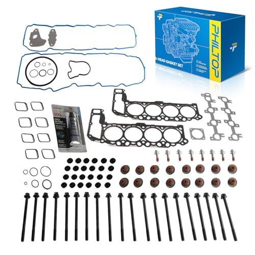Image of PHILTOP HS26157PT1 Head Gasket Set, Compatible with 2004 Ram1500 4.7L, Cylinder Head Gasket Kits with Bolts