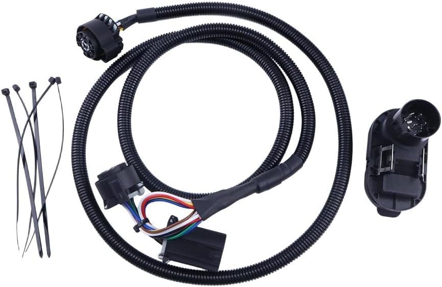 Trailer Connector Kit Wiring Kit 41167 7 Blade & 4 Flat 5th Wheel Set Fit for Ford GM Ram