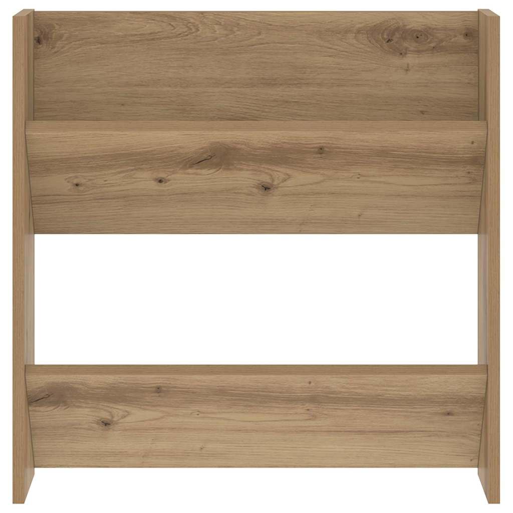 Wandschuhschrank aus Holzwerkstoff Artisan Eiche, 60 x 18 x 60 cm, 2 Regalfächer, für Flur Diele Eingang, platzsparende Schuhaufbewahrung mit Stabiler Wandmontage