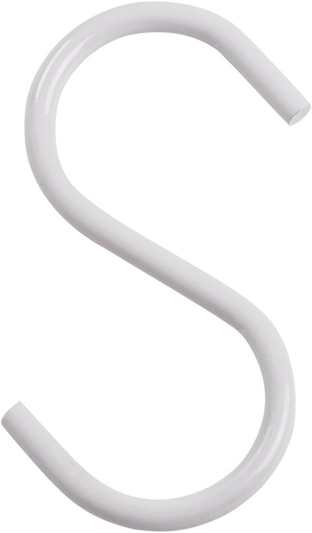 SSWBasics 4 inch White S-Hooks - Pack of 50