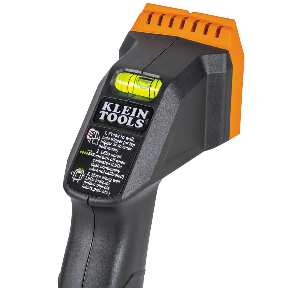 Klein Tools Détecteur de Montants électronique ESF100 et Scanner Mural avec Niveau à Bulle, pour Clous en Bois et métal, LED Vert Vif, Piles incluses