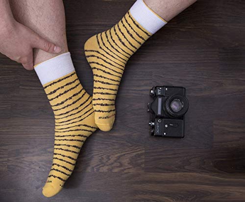 Rainbow Socks - Men's Women's - Sushi Socks Box Tamago Cucumber Salmon - 3 Pairs4