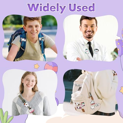 Image of Cute Pins Bulk, Funny Lapel Badge Pins Rubber Brooch Pins for Backpacks, Hats, Bags