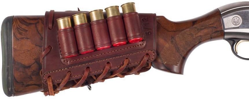 VlaMiTex J17 Leather Hunting Buttstock Ammo Cartridge 20 ga