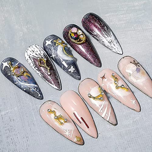 RUNRAYAY 24Pcs 3D Constellations Nail Art Charms with Rhinestones - Image 4