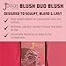 Juvia's Place Blushed Duo Blush Volume5 - Two Tone Pigmented Buildable Pressed Mineral Powder - Rosy Natural Cheeks Matte Fresh Finish for All Skin Color