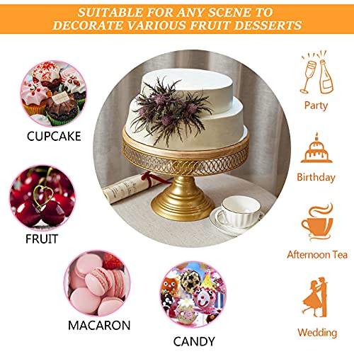 Weharnar Set Of 2 Cake Stand For Dessert Table Cake Plate Tray For Wedding Birthday Baby Shower Christmas Party, Cake Stand 12" 10" #TOP3