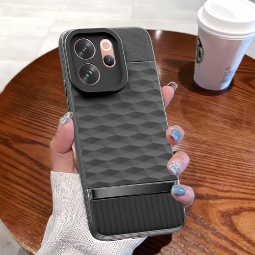 Image of Pikkme Back Cover for Vivo V70 5G Camera Protection 3D Hexa Cube Design Silicone Protective Bumper Case (Black)