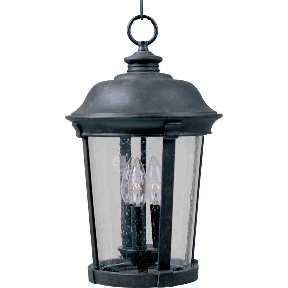 Maxim Lighting 3028CDBZ Dover DC-Three Light Outdoor Hanging Lantern in Mediterranean style-10 Inches Wide by 17 inches high