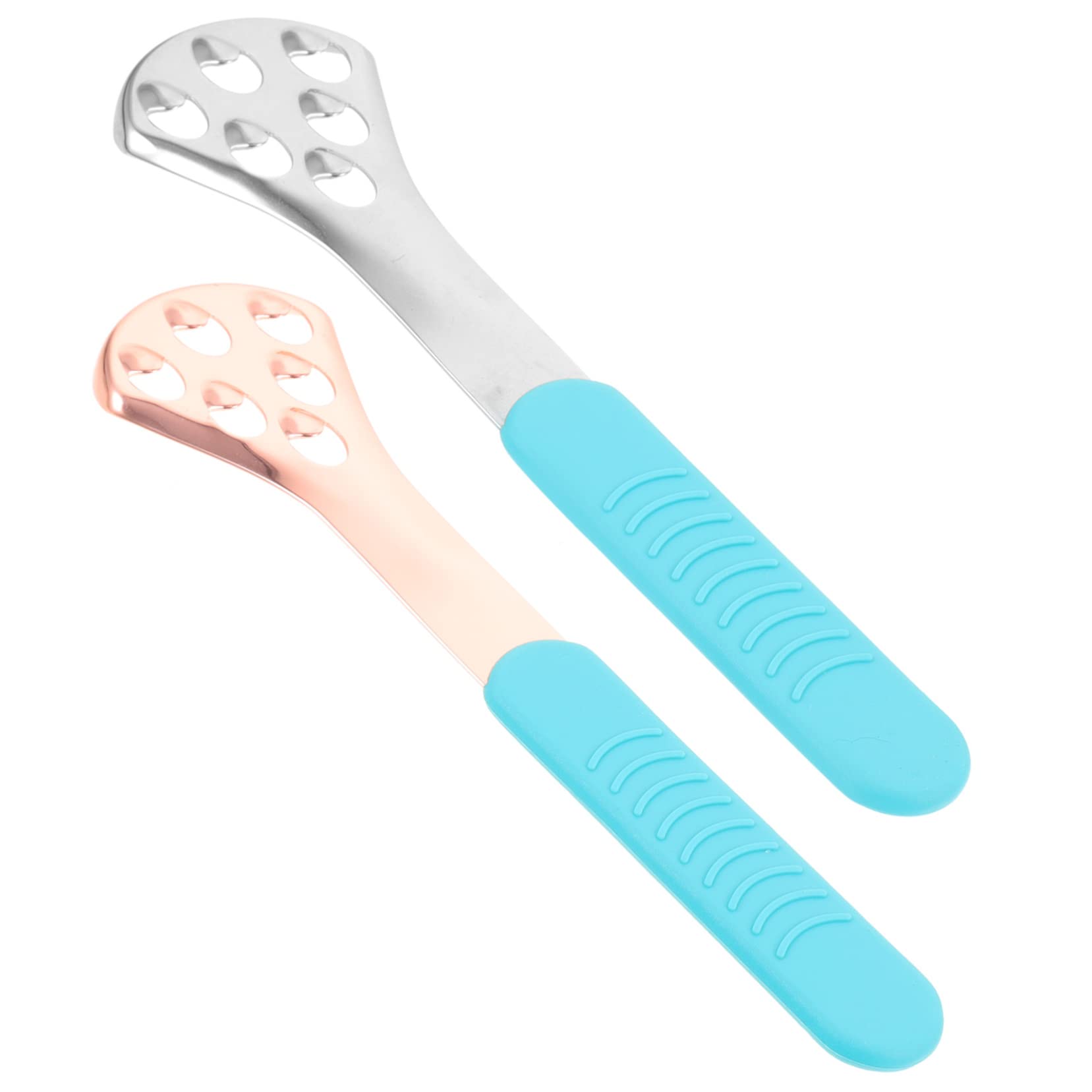 Healeved 10pezzi Raschietto Linguale Acciaio Inossidabile Con Manico Strumento Di Pulizia Della Lingua Per Adulti Rimuove Alitosi e Placca Design Ergonomico e Durevole Ottimo Per Igiene