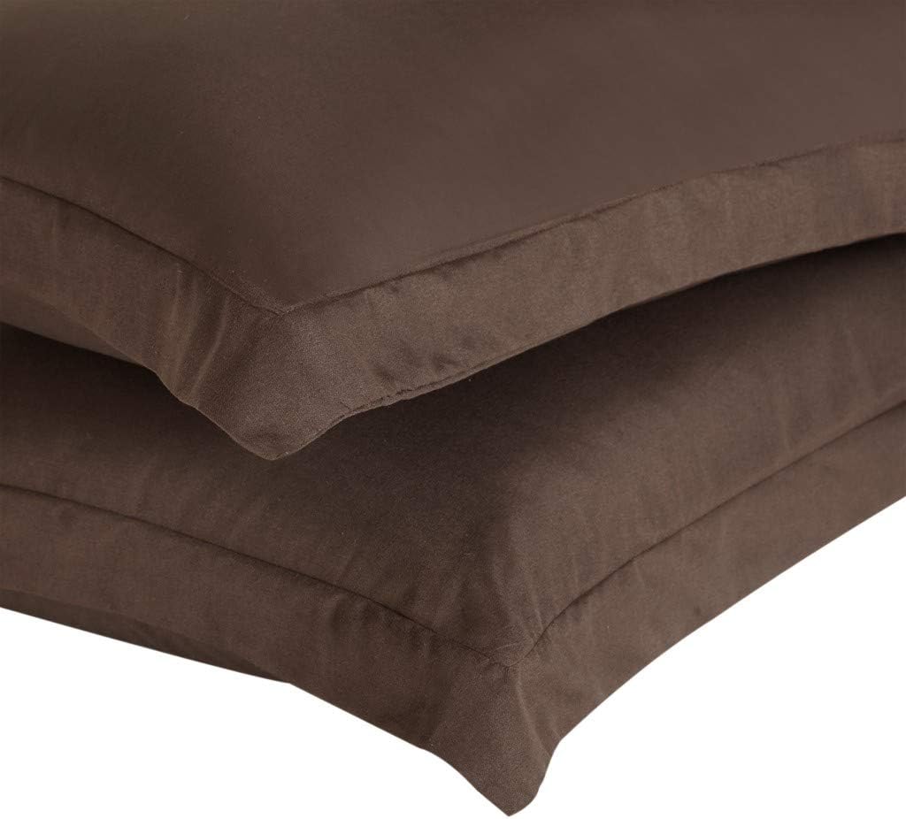 Luxury 3 Piece Duvet Cover and Sham Set with Zipper Closure Ties - Premium 1800 Ultra-Soft Brushed Microfiber - Soft, Wrinkle Resistant and Easy Care(Full/Queen, Chocolate Brown)