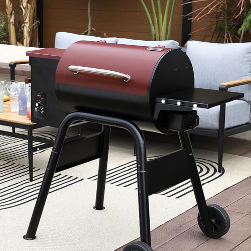 Jocoevol Wood Pellet Grill Smoker for Outdoor Cooking, 456 SQ. IN Cook Area Electric Pellet Grill with Auto Feed & PID Temperature Control 180-425°F, 6-in-1 BBQ Grill & Rain Cover for Backyard by Jocoevol - Image 8