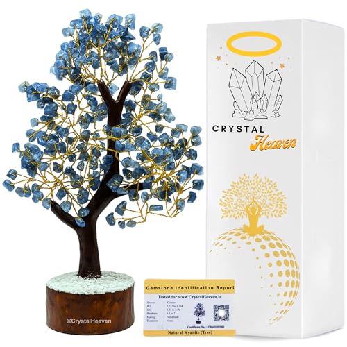 Image of Certified Kyanite Crystal Tree for Good Luck - Healing Crystals Money Tree for Wealth, Positive Energy at Home Office - Decorative Spiritual Gifts for Vastu, House Warming