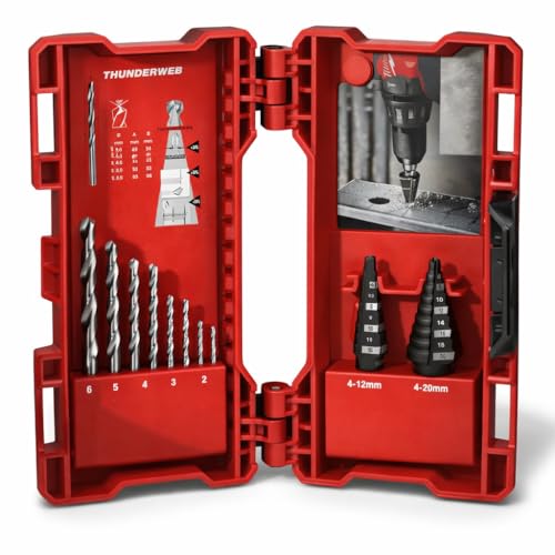 Milwaukee 48899350 10 Piece HSS-G Step and Drill Combo Set