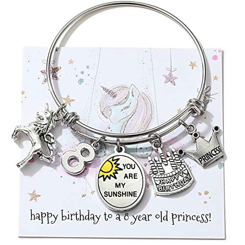 Image of Silver /14k Gold Plated Birthday Bracelet, Natural Healing Crystal Bracelet Gifts for Her Birthday for Daughter Granddaughter Friends Mom Grandma Sister