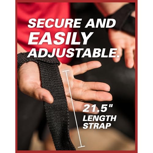 Harbinger Padded Cotton Lifting Straps with NeoTek Cushioned Wrist, 21.5 Inch Length, 1.5 Inch Width, Pair, Weightlifting Wrist Straps for Deadlifts and Strength Training - Image 4