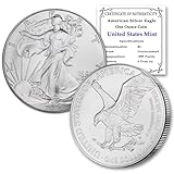 2026-1 oz American Silver Eagle Coin Brilliant Uncirculated with Certificate of Authenticity $1 Seller BU