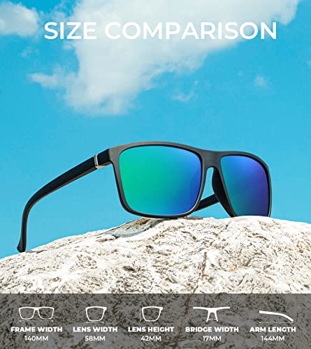 Image of KALIYADI Sunglasses for Mens Polarized-Sunglasses: Men Sun Glasses with UV400 Protection for Driving Fishing Golf