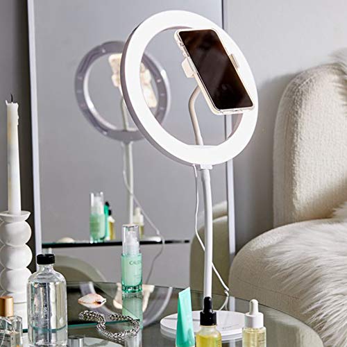 DigiPower 10"" Ringlicht mit Standfuß, 3 Beleuchtungsmodi und 10 Helligkeitsstufen, Smartphone-Halterung (iOS/Android), kabellose Fernbedienung, für Make-Up, YouTube, TikTok und Vlogging DP-VRLK10 – Bild 6